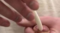 urethra video: stretching rough my innocent urethra, double orgasm