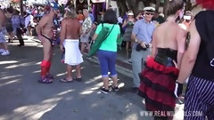 exhibitionist video: Naked Street Flashers Fantasy Fest Sluts 3