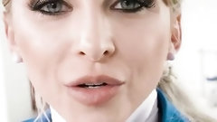 stewardess video: Sexy Stewardess gets a Dirty Massage