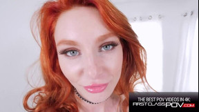 face video: Stunning Redhead Lacy Lennon Tight Pussy Stretching POV