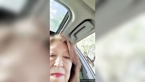 pissing video: Unshaved twat pee pissing inside a outdoor parking lot! Older Hispanic grandmother
