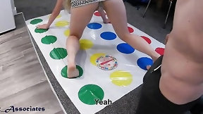 game video: PAWG teen found the best way to play twister with her husband's friend