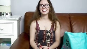 nerdy video: Nerdy Small Teen Gets Banged, Sucks Dong and FollowsDirection in Porn Try-Out