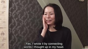 asian in homemade video: Older Japanese ex-wife sings erotic karaoke and has sex