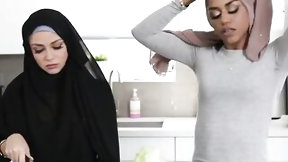 black and arab video: Muslim black stepsister fucks stepbrother behind stepmom's back