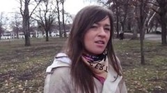 russian voyeur video: Rissian babe fucked in public for cash
