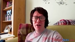 british video: Yorkshire nerd watches big busty Brit