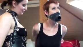 gagged video: Gagged, bound and stripped