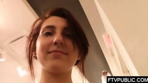 dressing room video: Teenagers masturbates into changing room