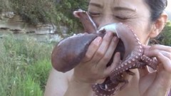 food video: Naty Japanese milf is doing some food fetish