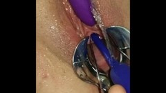 catheter video: More Female Urethral Stretching Sub female peehole stretching & pissing