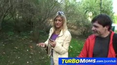 czech in public video: Outdoor threesome sex with czech milf whore Klarisa Leone