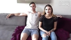 noisy video: Great looking girl is eager to ride a rock hard dick and scream during an orgasm