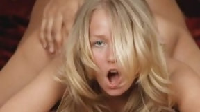 blond teen video: Damn hot blonde teen Ella gets interracial sex and pussy creampie