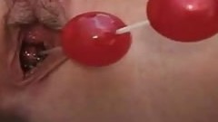 beads video: Pulling Red Anal Beads Out Her Pussy