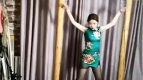 asian spanked video: Chinese bondage - Spanked in cheongsam