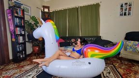 inflatable video: Punch Ball B2Ps on Inflatable Unicorn