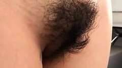 hairy japanese video: Sultry Japanese girls put their hairy slits on display for