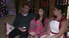 christmas video: Gianna Dior gets Dildo & Dick for Christmas from Stepdad