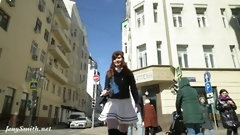 miniskirt video: Look under my skirt. jeny smith spinning in a miniskirt in public