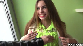 russian beauty video: Pickup of a young Ukrainian girl and her quality blowjob. Elle Rose with Vira Gold