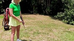 shorts video: Short-haired blonde Zelda Morrison likes his long and hard boner