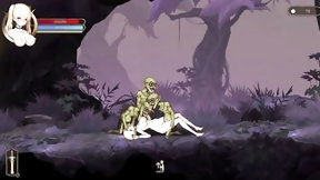 hentai monster video: Ritual Summon adorable blonde skank gets gangbanged by goblins and slugs