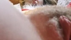 christmas video: Hairy Pussy and Ass Eating JOI
