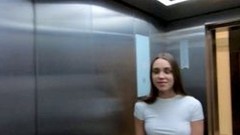 elevator video: Risky Sex In The Public Elevator. Hard Sex, Blowjob And Facial. Twice!