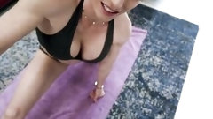 yoga instructor video: Step Mama Yoga Instructor Screwed by Step Son with Biggest Shlong - Cory Follow