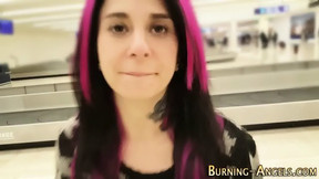 punk video: Goth emo slut gets fisted