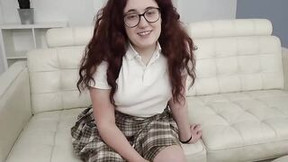 teen video: The slutty 18 red haired is back inside our studios to receive the irresistible fucked she needs