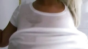 huge tits video: Step MILF Mom having fun with her big dripping titties