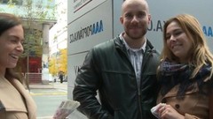 czech couple video: Amateur Czech couples exchange partners in public for cash