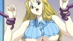 hentai monster video: Bigboobs hentai gets caught and squeezed her bigtits by monster