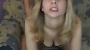 face video: Hot young blonde faces camera while fucked