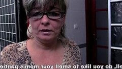 home video: Grey Haired Stepmom Fucks her Bathroom Jerking Stepson