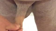 foreskin video: Filling up foreskin with pee