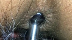 buttplug video: Tail butt plug pulled out tight asshole