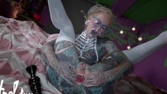 piercing video: Tattoo modified dreadlocks skinny teen BDSM anal fist and stretch training