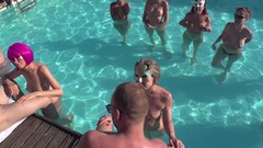 competition video: Blowjob contest in the pool