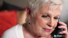 grandma video: Glamorous Silver Granny Sucks Bell-Knobbed Young Dick