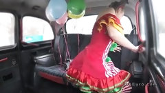 clown video: Clown babe squirts and fucks in fake taxi