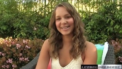creampie teen video: Teen Liza Rowe gets hardcore creampie big cock